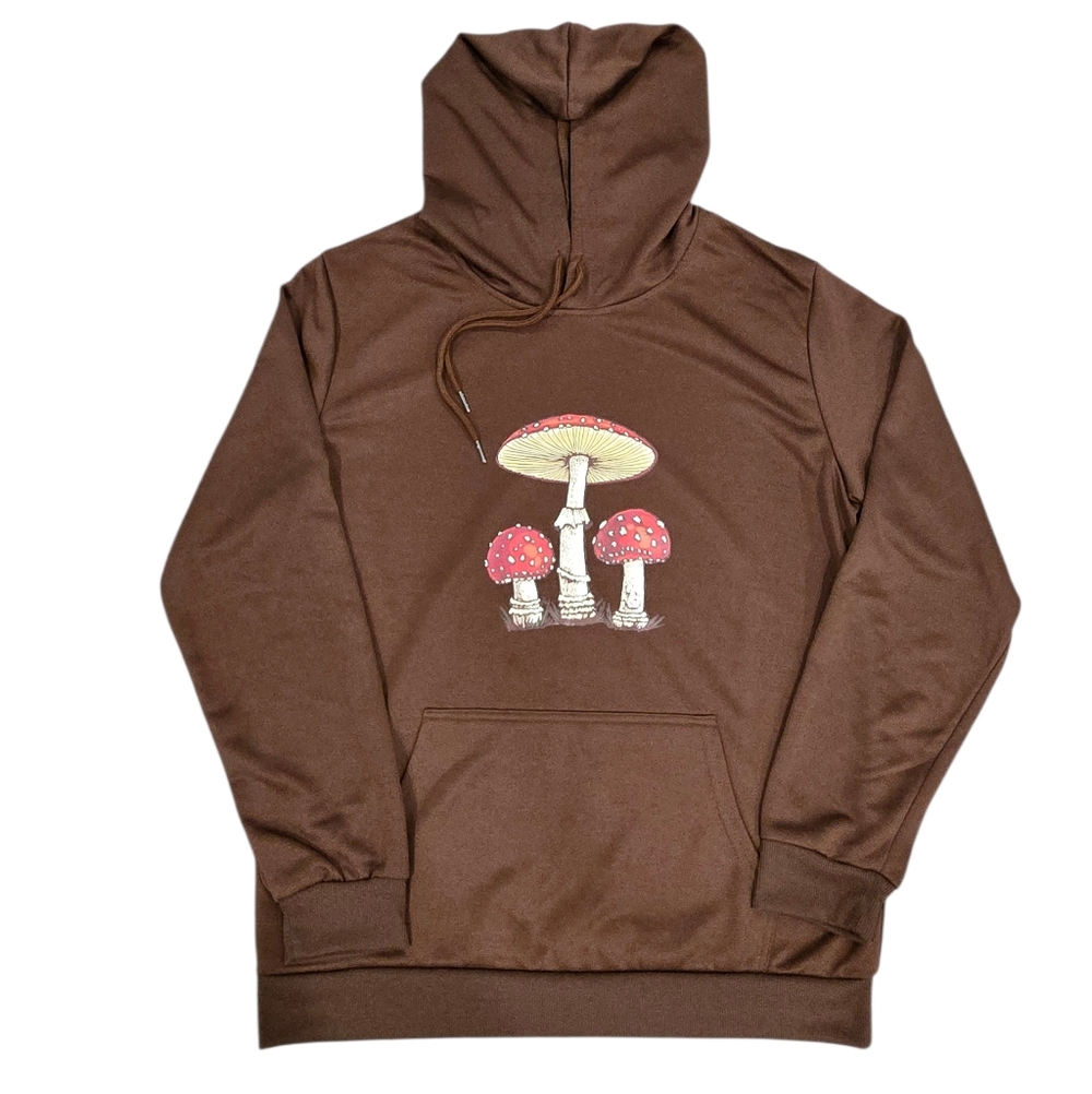 Whimsical Mushroom Print Hoodie